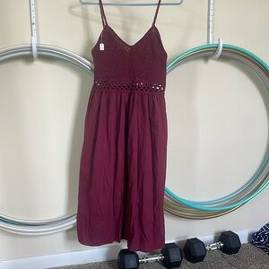 NWT Handmade boho burgundy dress, size small